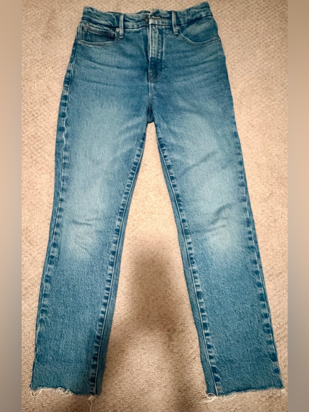 Good American. High-Waist Straight Leg Jeans